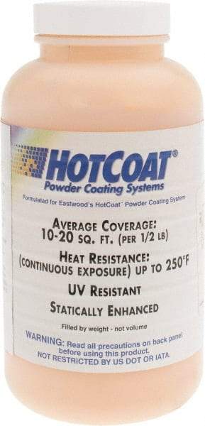 Made in USA - 8 oz Orange Yellow Paint Powder Coating - Polyurethane, 10 Sq Ft Coverage - Exact Industrial Supply