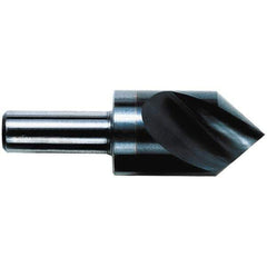 M.A. Ford - 3/8" Head Diam, 1/4" Shank Diam, 1 Flute 82° Solid Carbide Countersink - 2" OAL - Exact Industrial Supply