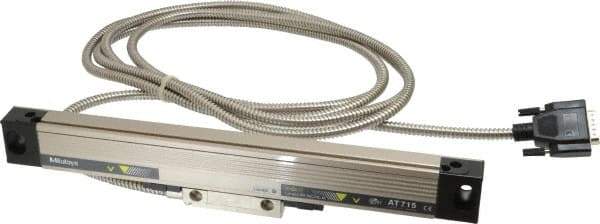 Mitutoyo - 6" Max Measuring Range, 1 µm Resolution, 13" Scale Length, Electromagnetic DRO Linear Scale - 5 µm Accuracy, IP67, 3,500' Cable Length, 0 to 45°C, Series AT715 - Exact Industrial Supply