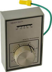 White-Rodgers - 40 to 90°F, 1 Heat, 1 Cool, Heavy-Duty Line Voltage Thermostat - 120 to 277 Volts, SPDT Switch - Exact Industrial Supply
