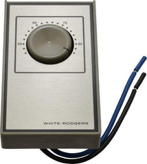 White-Rodgers - 40 to 85°F, Heat Only, Line Voltage Wall Thermostat - 120 to 277 Volts, SPST Switch - Exact Industrial Supply