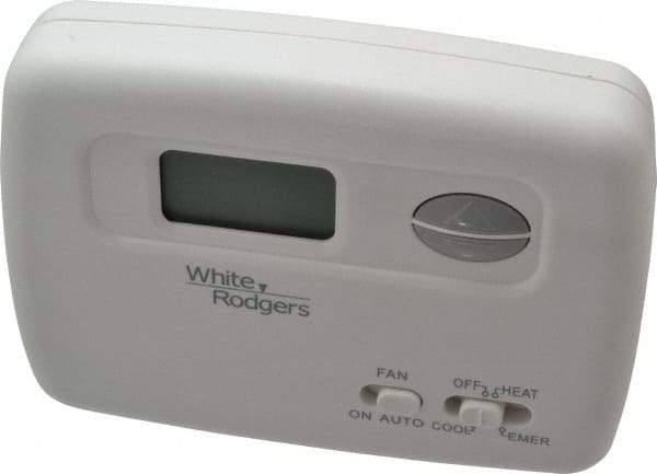 White-Rodgers - 45 to 99°F, 2 Heat, 1 Cool, Economy Digital Heat Pump Thermostat (Hardwired with Battery Back-Up) - 20 to 30 Volts, Electronic Switching Switch - Exact Industrial Supply