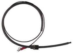 Thermo Electric - 32 to 900°F, J Universal Temp, Thermocouple Probe - 4 Ft. Cable Length, Stripped Ends with Spade Lugs, 1/4 Inch Probe Sheath Length, 1 Sec Response Time - Exact Industrial Supply