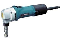 Makita - Power Nibblers Type of Power: Electric Cutting Capacity (Gauge): 10 (Aluminum); 16 (Mild Steel); 18 (Stainless Steel) - Exact Industrial Supply