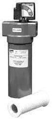 Parker - 1/2" Port, 8.8" High x 3.11" Wide, FRL Filter with Aluminum Bowl & Manual Drain - 25 SCFM, 500 Max psi, 175°F Max - Exact Industrial Supply