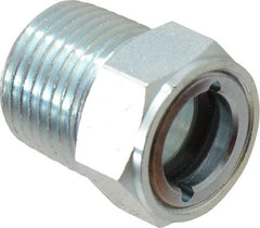 Trico - 1" Sight Diam, 1/2" Thread, 1-3/32" OAL, Viewport Sight Glass & Flow Sight - 7/8" Hex Head, Without Baffle - Exact Industrial Supply