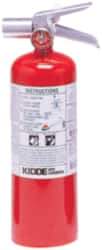 Kidde - 5 Lb, 5-B:C Rated, Halotron Fire Extinguisher - 4-1/4" Diam x 15-1/4" High, 100 psi, 15' Discharge in 9 sec, Steel Cylinder - Exact Industrial Supply