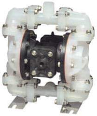 SandPIPER - 1/2" NPT, Nonmetallic, Air Operated Diaphragm Pump - Santoprene Diaphragm, Polypropylene Housing - Exact Industrial Supply