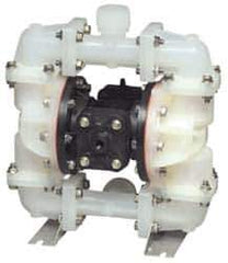 SandPIPER - 3/4" NPT, Nonmetallic, Air Operated Diaphragm Pump - Santoprene Diaphragm, Polypropylene Housing - Exact Industrial Supply