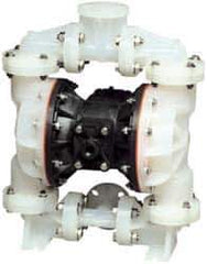 SandPIPER - 1" NPT, Nonmetallic, Air Operated Diaphragm Pump - Santoprene Diaphragm, Kynar Housing - Exact Industrial Supply