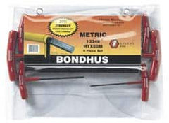 Bondhus - 6 Piece T-Handle Hex Key Set - Exact Industrial Supply