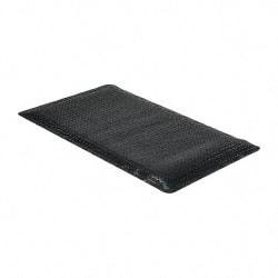 Wearwell - 5' Long x 3' Wide, Dry Environment, Anti-Fatigue Matting - Black, Vinyl with Nitrile Blend Base, Beveled on 4 Sides - Exact Industrial Supply