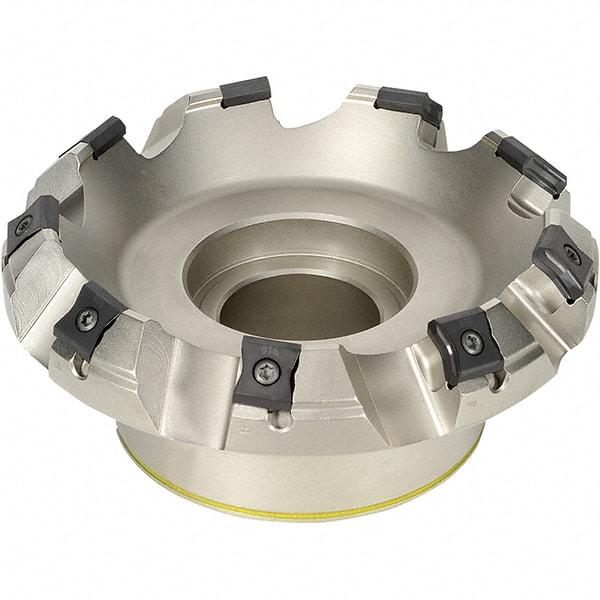 Iscar - 100mm Cut Diam, 25.4mm Arbor Hole, 7.5mm Max Depth of Cut, 45° Indexable Chamfer & Angle Face Mill - 7 Inserts, LN.. 1506.. Insert, Right Hand Cut, 7 Flutes, Series TangMill - Exact Industrial Supply