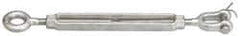 Value Collection - 5,200 Lb Load Limit, 3/4" Thread Diam, 6" Take Up, Stainless Steel Jaw & Eye Turnbuckle - 8-1/8" Body Length, 1-1/16" Neck Length, 17" Closed Length - Exact Industrial Supply