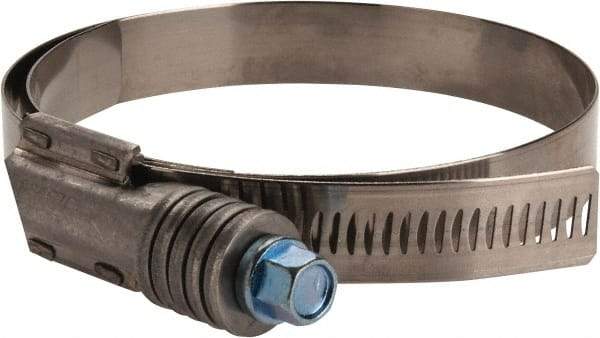 IDEAL TRIDON - Steel Auto-Adjustable Worm Drive Clamp - 5/8" Wide x 5/8" Thick, 3-3/4" Hose, 3-3/4 to 4-5/8" Diam - Exact Industrial Supply