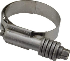 IDEAL TRIDON - Stainless Steel Auto-Adjustable Worm Drive Clamp - 5/8" Wide x 5/8" Thick, 1-1/4" Hose, 1-1/4 to 2-1/8" Diam - Exact Industrial Supply
