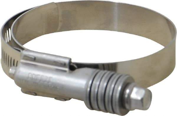 IDEAL TRIDON - Stainless Steel Auto-Adjustable Worm Drive Clamp - 5/8" Wide x 5/8" Thick, 2-1/4" Hose, 2-1/4 to 3-1/8" Diam - Exact Industrial Supply