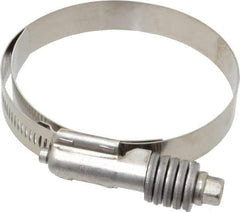 IDEAL TRIDON - Stainless Steel Auto-Adjustable Worm Drive Clamp - 5/8" Wide x 5/8" Thick, 2-3/4" Hose, 2-3/4 to 3-5/8" Diam - Exact Industrial Supply