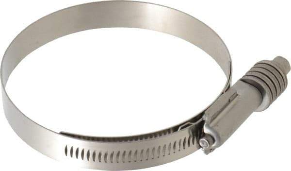 IDEAL TRIDON - Stainless Steel Auto-Adjustable Worm Drive Clamp - 5/8" Wide x 5/8" Thick, 3-1/4" Hose, 3-1/4 to 4-1/8" Diam - Exact Industrial Supply