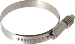 IDEAL TRIDON - Stainless Steel Auto-Adjustable Worm Drive Clamp - 5/8" Wide x 5/8" Thick, 3-1/4" Hose, 3-1/4 to 4-1/8" Diam - Exact Industrial Supply