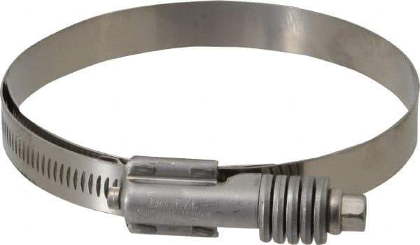 IDEAL TRIDON - Stainless Steel Auto-Adjustable Worm Drive Clamp - 5/8" Wide x 5/8" Thick, 3-3/4" Hose, 3-3/4 to 4-5/8" Diam - Exact Industrial Supply