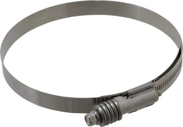 IDEAL TRIDON - Stainless Steel Auto-Adjustable Worm Drive Clamp - 5/8" Wide x 5/8" Thick, 5-1/4" Hose, 5-1/4 to 6-1/8" Diam - Exact Industrial Supply
