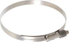 IDEAL TRIDON - Stainless Steel Auto-Adjustable Worm Drive Clamp - 5/8" Wide x 5/8" Thick, 6-1/4" Hose, 6-1/4 to 7-1/8" Diam - Exact Industrial Supply