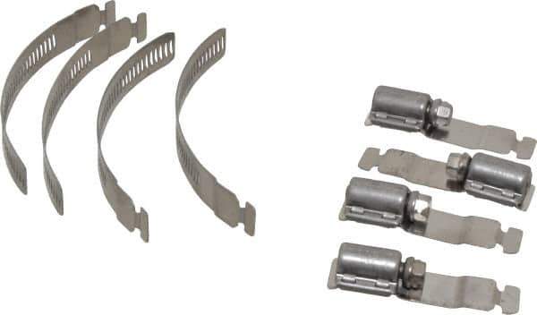 Made in USA - 2" Min Diam, Stainless Steel Worm Drive Clamp - 1/2" Wide, Material Grade 300 SERIES, Series Mak-A-Clamp - Exact Industrial Supply