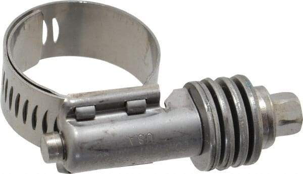 IDEAL TRIDON - Stainless Steel Auto-Adjustable Worm Drive Clamp - 1/2" Wide x 1/2" Thick, 9/16" Hose, 9/16 to 1-1/16" Diam - Exact Industrial Supply