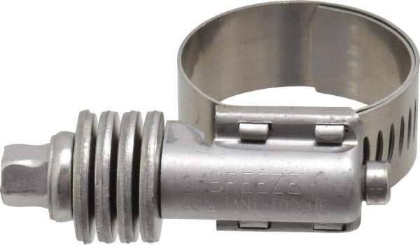 IDEAL TRIDON - Stainless Steel Auto-Adjustable Worm Drive Clamp - 1/2" Wide x 1/2" Thick, 11/16" Hose, 11/16 to 1-1/4" Diam - Exact Industrial Supply