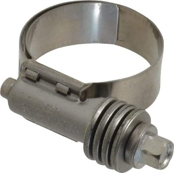 IDEAL TRIDON - Stainless Steel Auto-Adjustable Worm Drive Clamp - 1/2" Wide x 1/2" Thick, 13/16" Hose, 13/16 to 1-1/2" Diam - Exact Industrial Supply