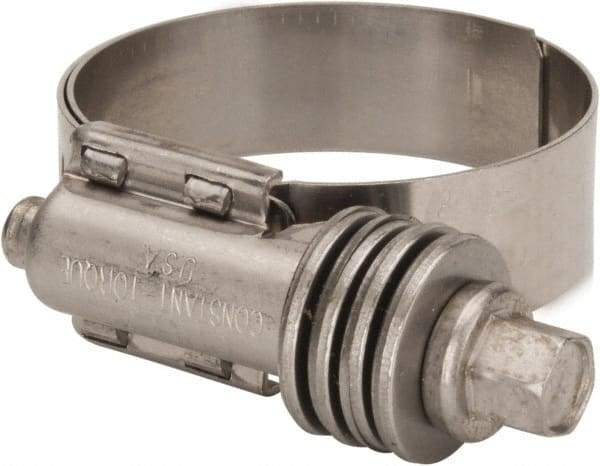 IDEAL TRIDON - Stainless Steel Auto-Adjustable Worm Drive Clamp - 1/2" Wide x 1/2" Thick, 13/16" Hose, 13/16 to 1-3/4" Diam - Exact Industrial Supply