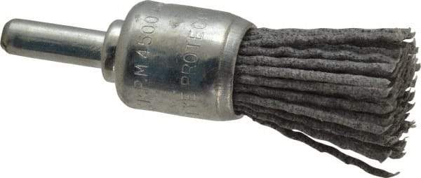 Dico - 3/4" Brush Diam, End Brush - Coarse Grade, 1/4" Diam Shank - Exact Industrial Supply