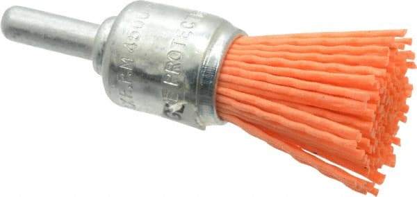 Dico - 3/4" Brush Diam, End Brush - Medium Grade, 1/4" Diam Shank - Exact Industrial Supply