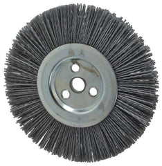 Dico - 6" OD, 5/8" Arbor Hole, Crimped Nylon Wheel Brush - 3/8" Face Width - Exact Industrial Supply