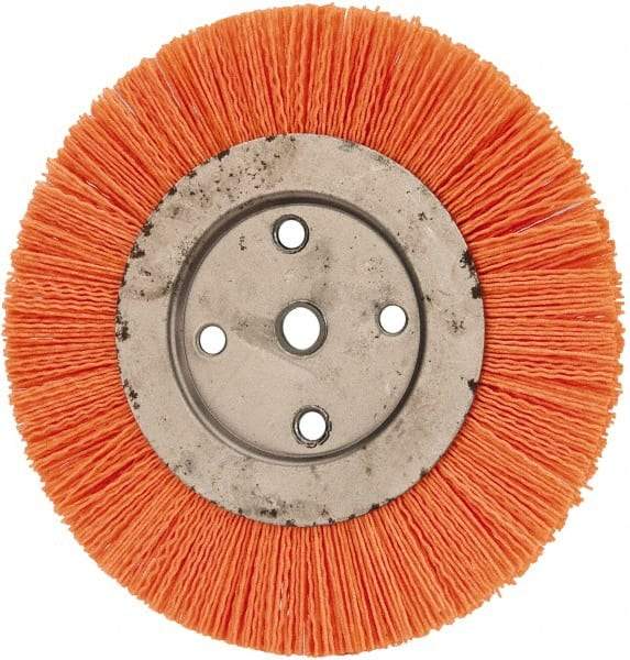 Dico - 8" OD, 5/8" Arbor Hole, Crimped Nylon Wheel Brush - 3/8" Face Width - Exact Industrial Supply