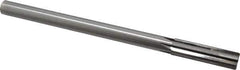 Made in USA - 0.627" Carbide-Tipped 6 Flute Chucking Reamer - Straight Flute, 9/16" Straight Shank, 2-1/4" Flute Length, 9" OAL - Exact Industrial Supply