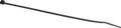 Made in USA - 6-3/16" Long Black Nylon Standard Cable Tie - 18 Lb Tensile Strength, 1.07mm Thick, 38.1mm Max Bundle Diam - Exact Industrial Supply