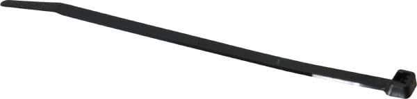 Made in USA - 8.7" Long Black Nylon Standard Cable Tie - 120 Lb Tensile Strength, 1.93mm Thick, 52.3mm Max Bundle Diam - Exact Industrial Supply