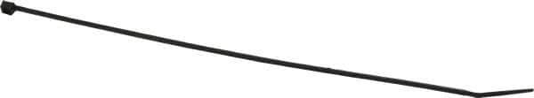 Made in USA - 8-3/16" Long Black Nylon Standard Cable Tie - 18 Lb Tensile Strength, 1.07mm Thick, 1-1/4" Max Bundle Diam - Exact Industrial Supply