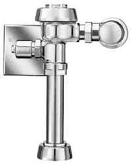 Sloan Valve Co. - 1-1/2" Spud Coupling, 3/4" Pipe, Closet Automatic Flush Valve - Handle Opening, 1.6 Gal per Flush, Metal Cover, Powered by Electrical Line with 24 Volt Step Down Transformer - Exact Industrial Supply