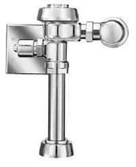 Sloan Valve Co. - 1-1/2" Spud Coupling, 1" Pipe, Closet Automatic Flush Valve - Handle Opening, 3.5 Gal per Flush, Metal Cover, Powered by Electrical Line with 24 Volt Step Down Transformer - Exact Industrial Supply