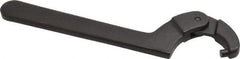 Proto - 1-1/4" to 3" Capacity, Black Oxide Finish, Adjustable Pin Spanner Wrench - 8-1/8" OAL, 7/32" Hook Pin Height - Exact Industrial Supply