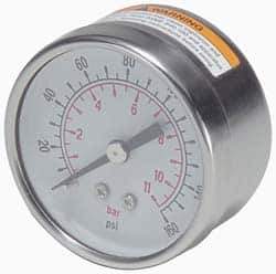 Parker - Stainless Steel FRL Pressure Gauge - Use with PB11/PR10 - Exact Industrial Supply