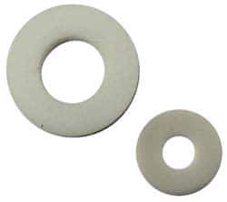 Made in USA - 3/4" Screw, PTFE Standard Flat Washer - 0.78" ID x 1.63" OD, 0.303" Thick, Plain Finish - Exact Industrial Supply