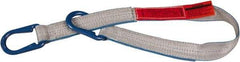 Lift-All - 6' Long x 4" Wide, 6,400 Lb Vertical Capacity, 1 Ply, Nylon Web Sling - 5,000 Lb Choker Capacity, Gray - Exact Industrial Supply