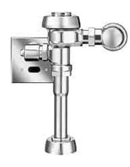Sloan Valve Co. - 1-1/4" Spud Coupling, 3/4" Pipe, Urinal Automatic Flush Valve - Handle Opening, 3.5 Gal per Flush, Metal Cover, Powered by Electrical Line with 24 Volt Step Down Transformer - Exact Industrial Supply