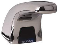 Sloan Valve Co. - Chrome Single Hole Pedestal Electronic & Sensor Faucet without Mixer - Powered by 6 VAC, Standard Spout - Exact Industrial Supply