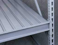 Tennsco - 72" Wide, 9/16" High, Open Shelving Corrugated Steel Decking - Steel, 48" Deep, Use with Tennsco Bulk Storage Rack - Exact Industrial Supply