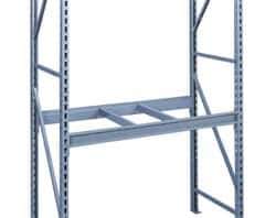 Tennsco - 10,000 Lb Capacity Bulk Storage Welded Rack End - 1-3/4" Wide x 96" High x 24" Deep x 1-3/4" Thick, Medium Gray - Exact Industrial Supply